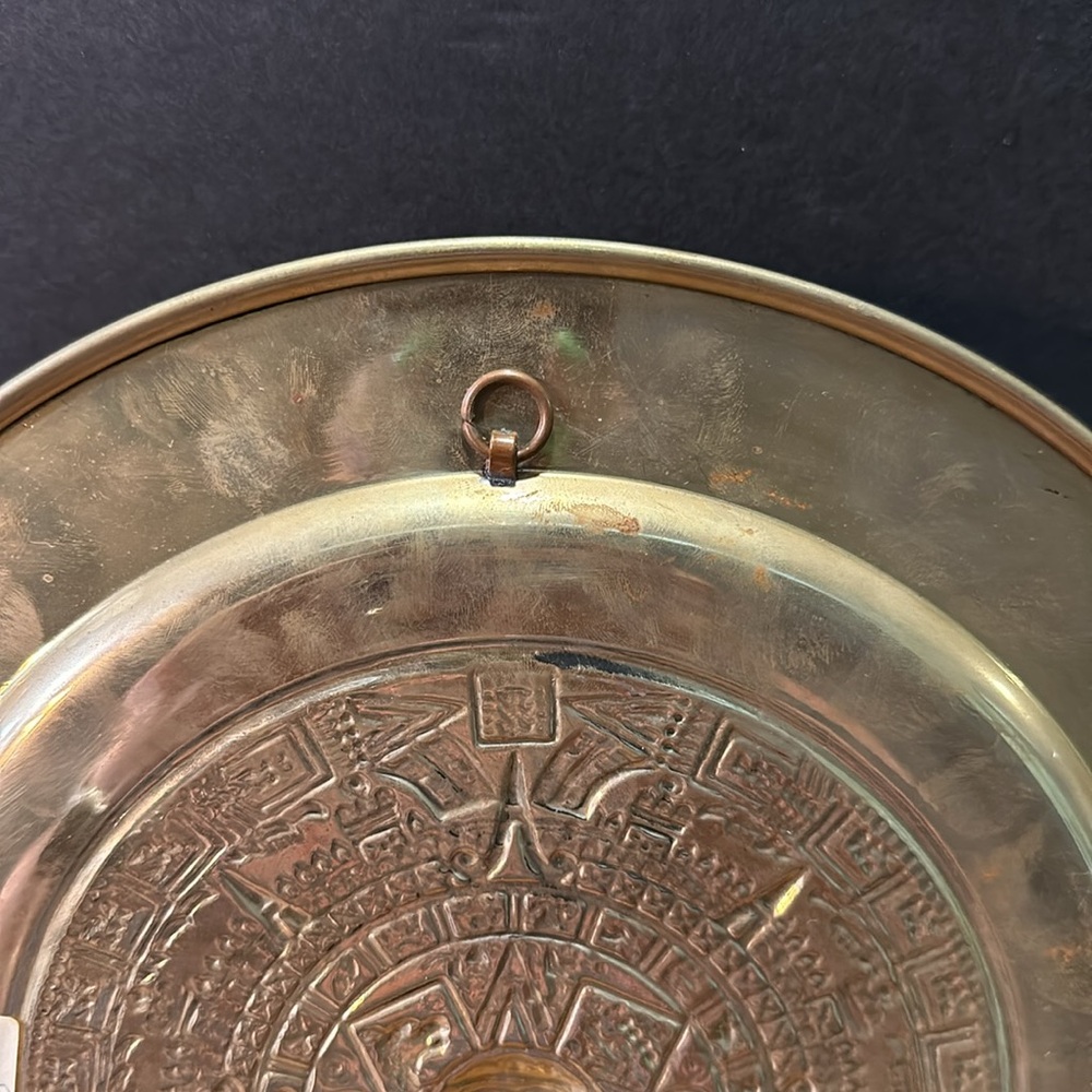 Vintage Brass Aztec Mexican Calendar - Picture 3 of 5